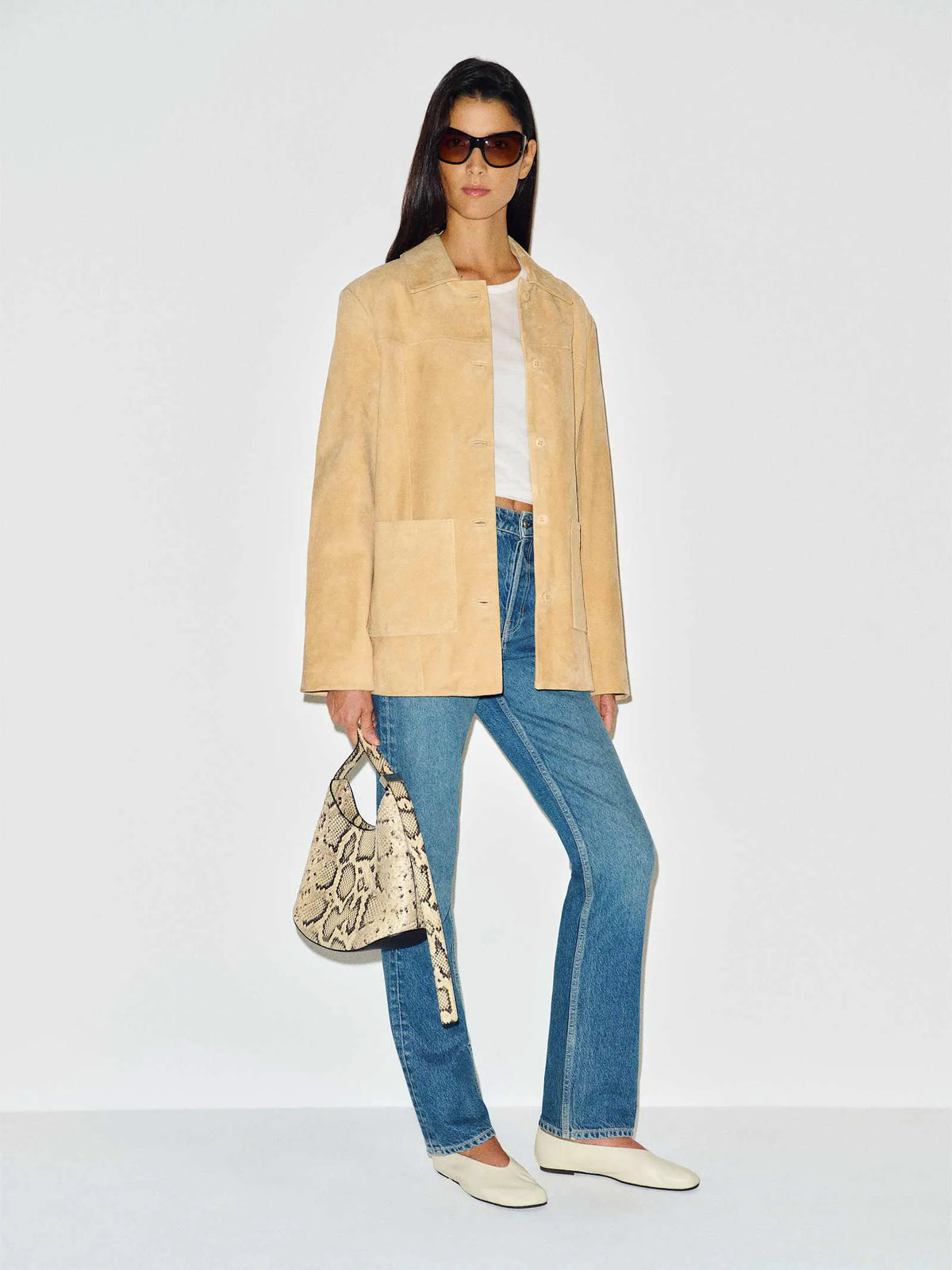 Light Khaki Suede