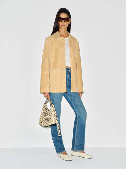 Light Khaki Suede