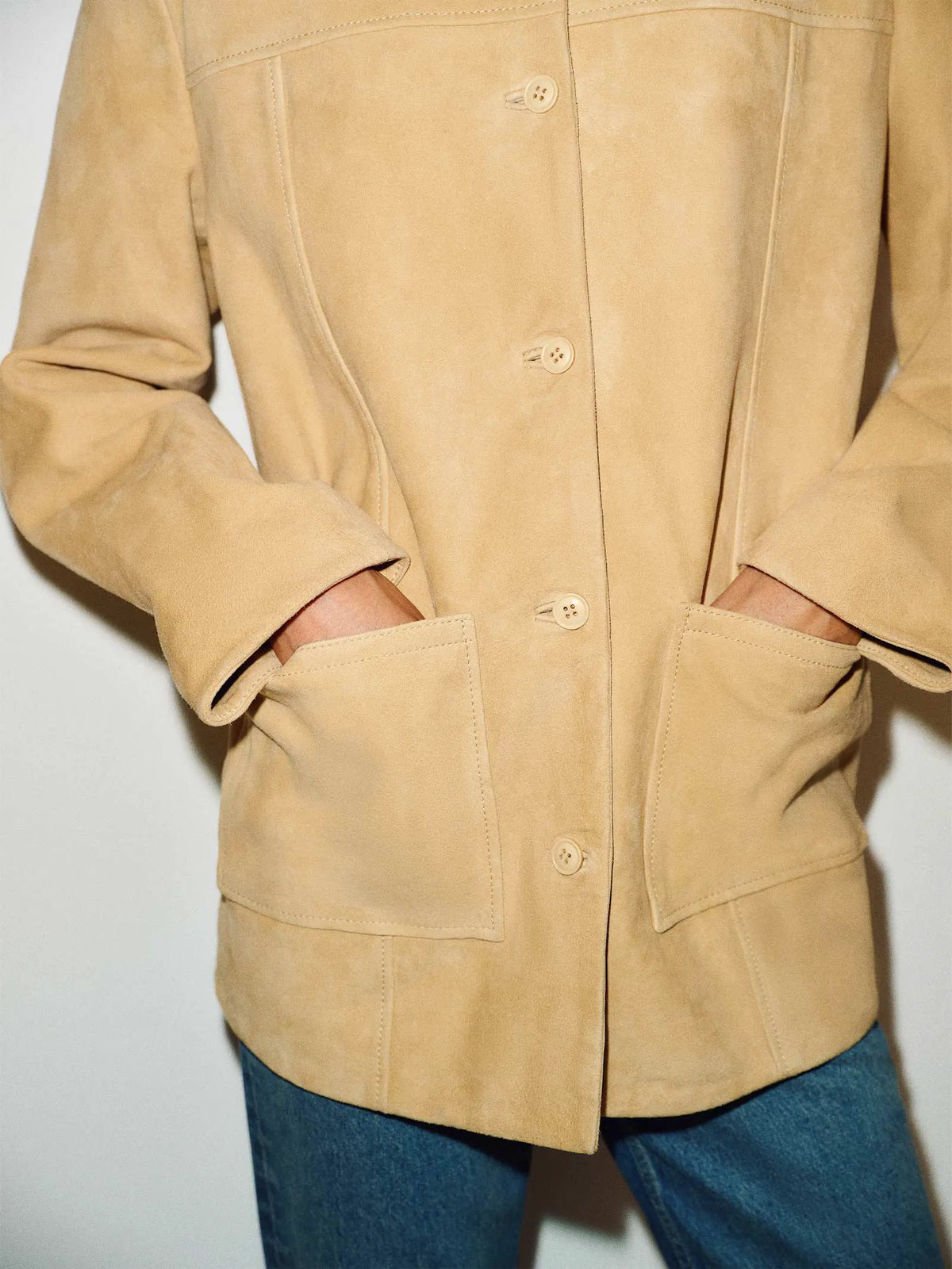 Light Khaki Suede