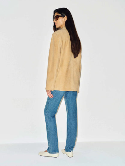 Light Khaki Suede