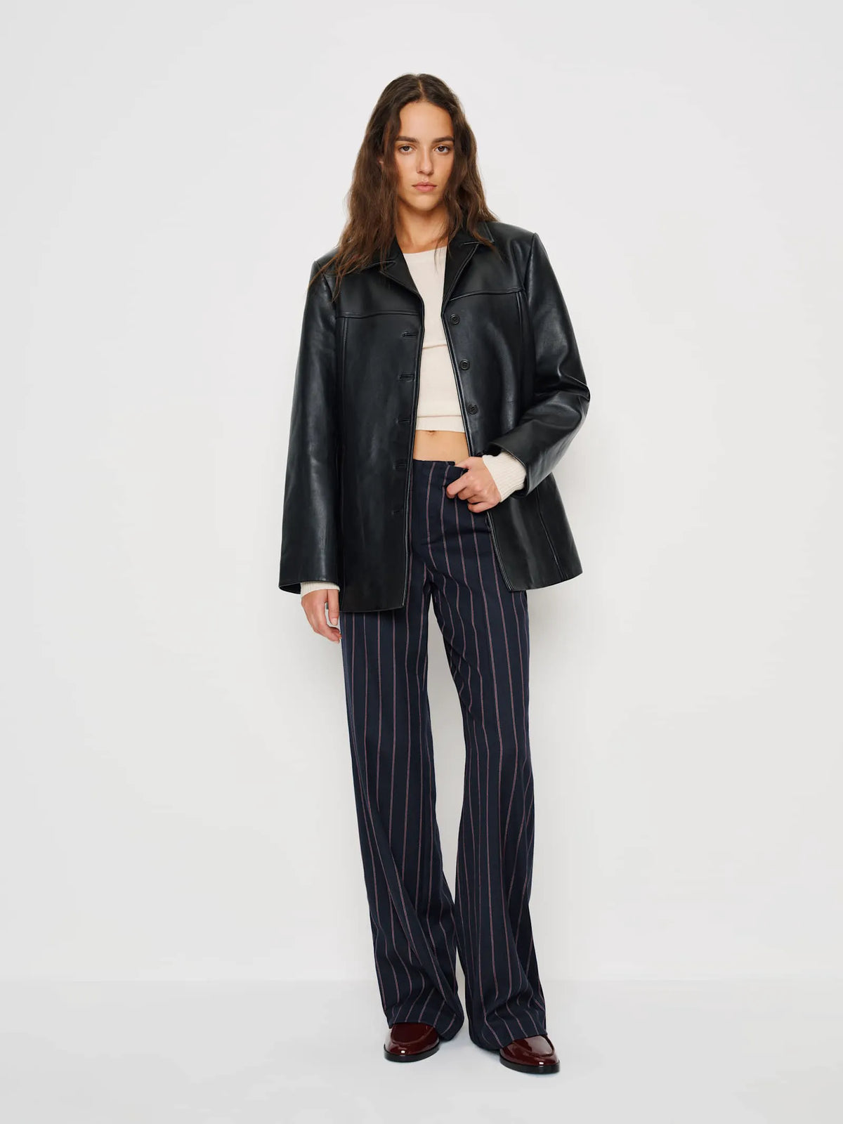Navy Red Stripe