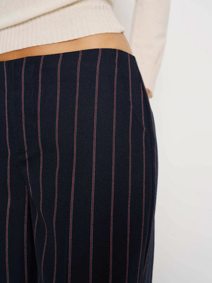 Navy Red Stripe