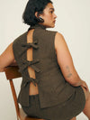 Brown Herringbone