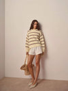 Parmesan Mahogany Double Stripe