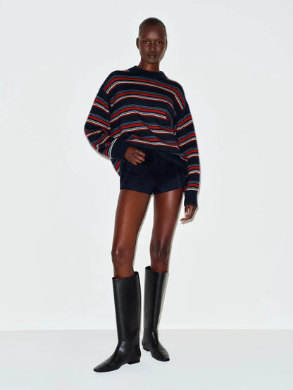 Navy Suede