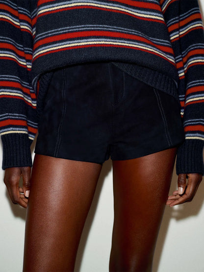 Navy Suede