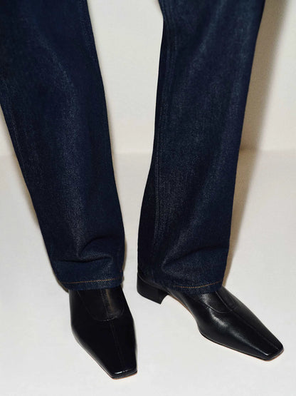 Black Stretch Leather