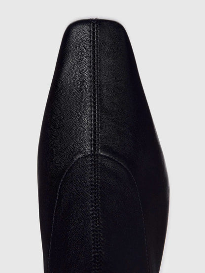 Black Stretch Leather