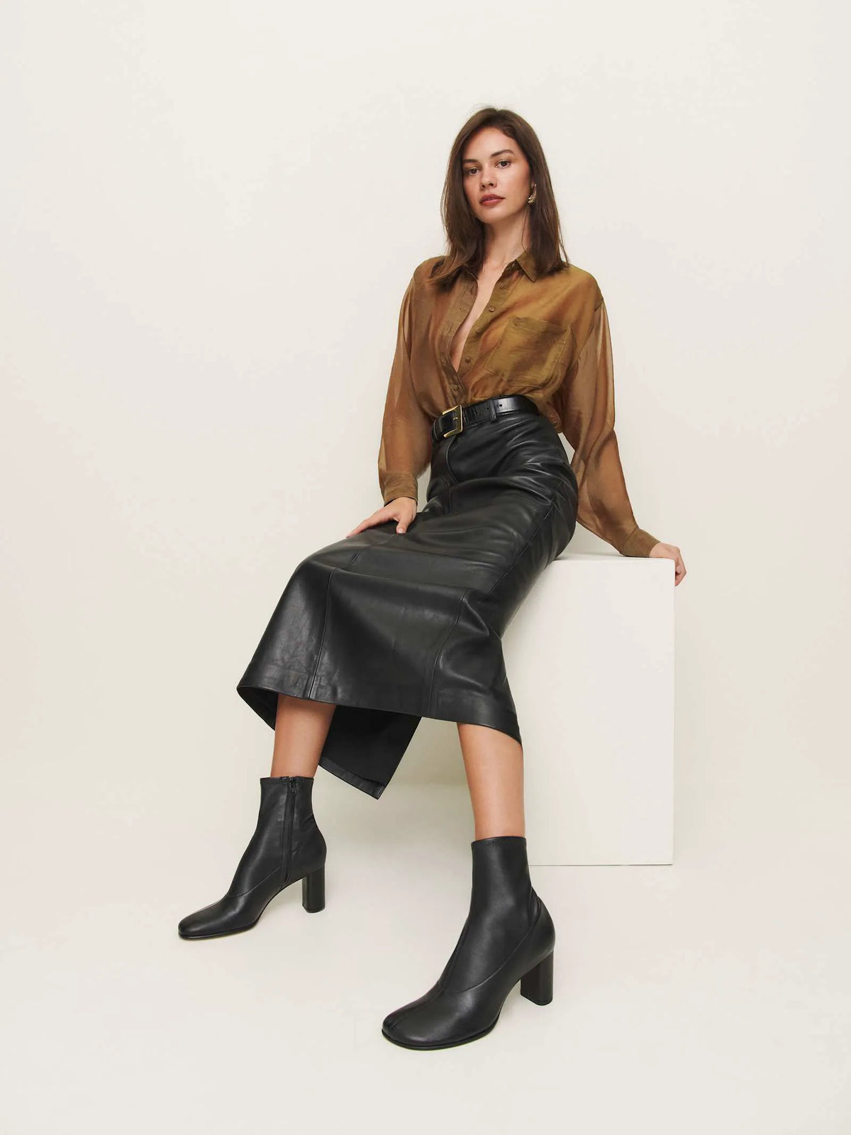 Black Stretch Leather