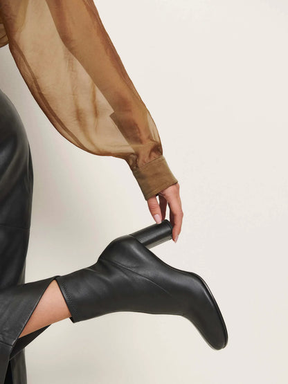 Black Stretch Leather