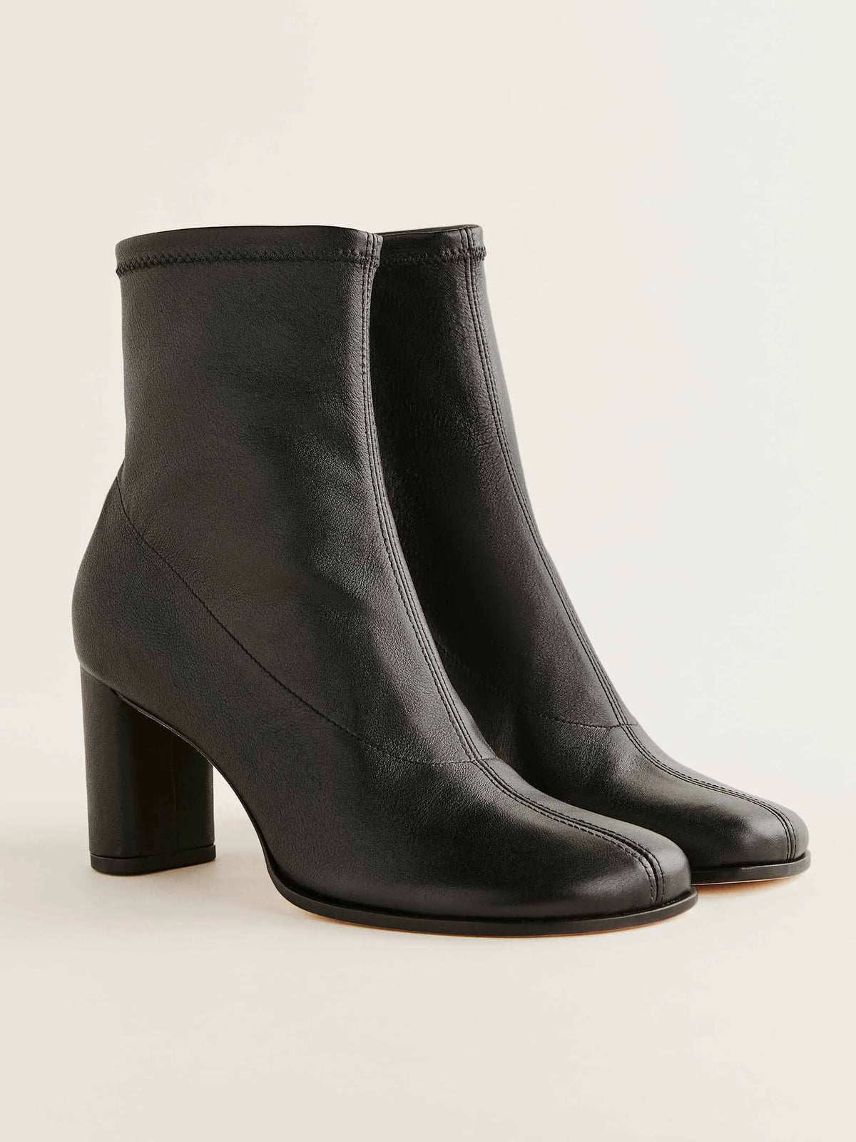 Black Stretch Leather