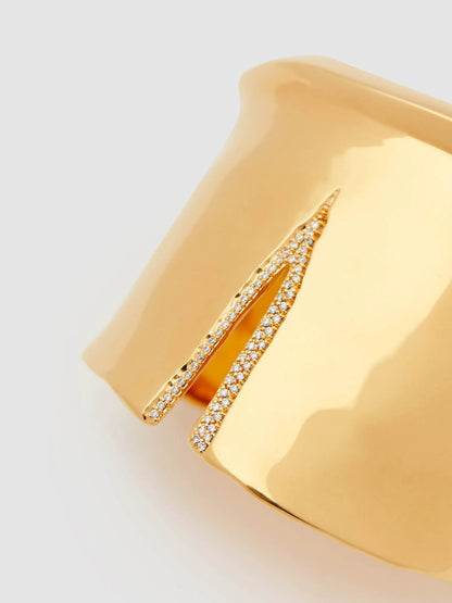 Gold With Pave Slit