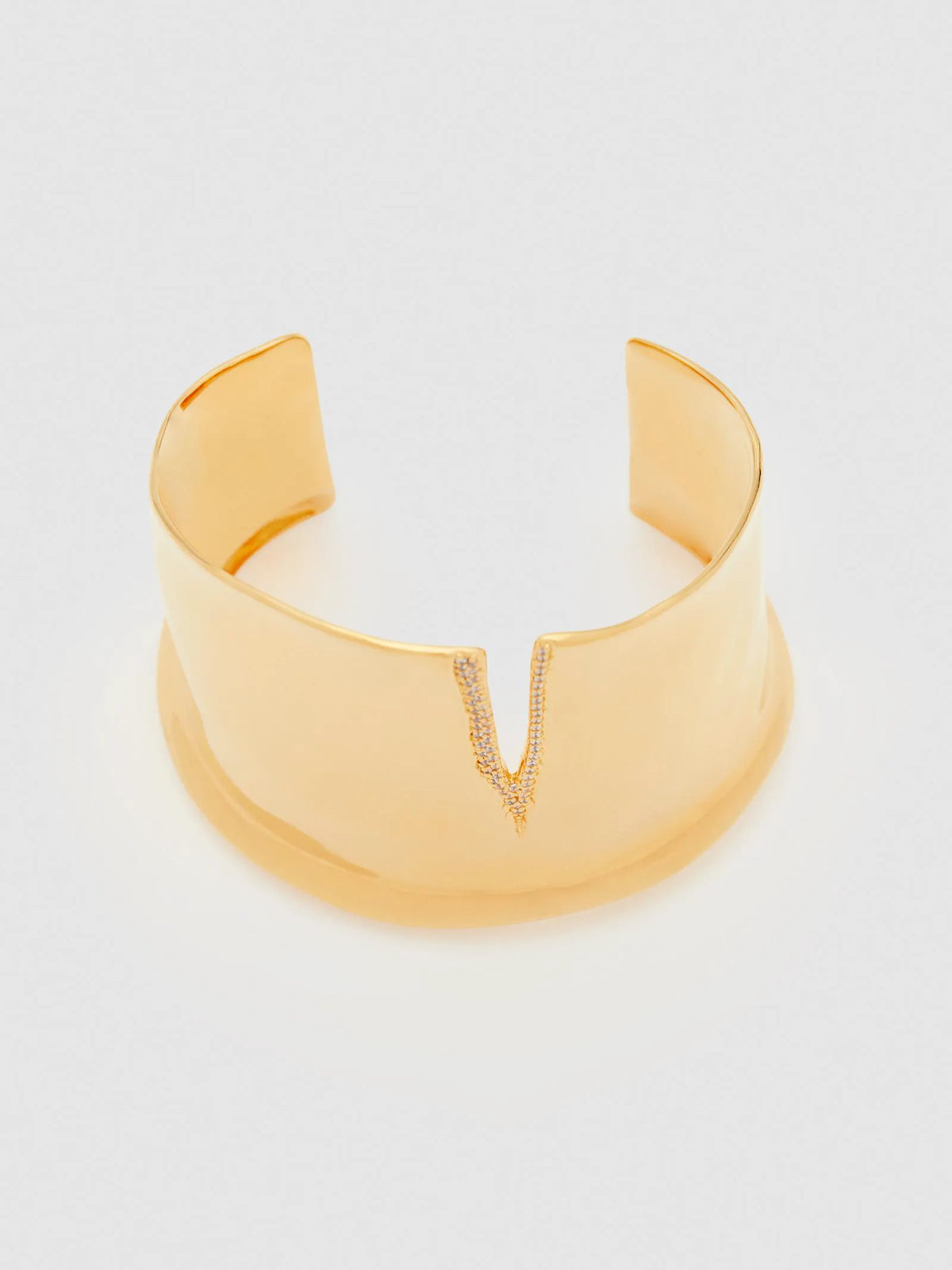 Gold With Pave Slit