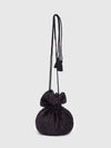 Plisse Black Satin