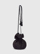 Plisse Black Satin
