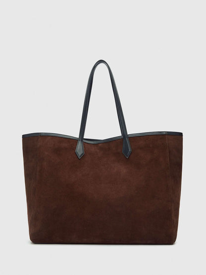 Espresso Suede Black Leather
