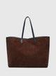 Espresso Suede Black Leather