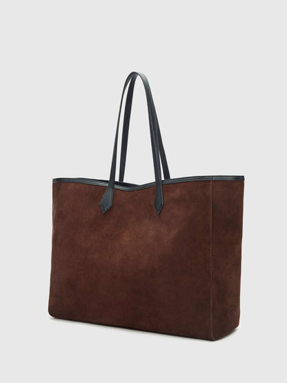 Espresso Suede Black Leather