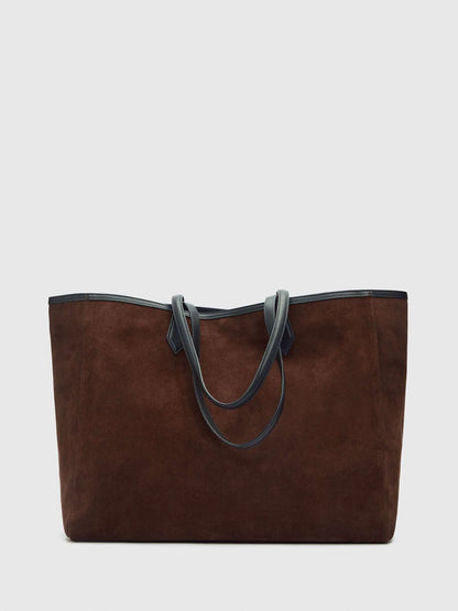 Espresso Suede Black Leather