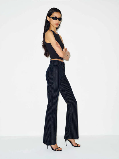 Indigo Pinstripe