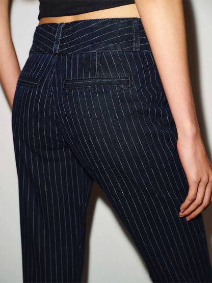 Indigo Pinstripe