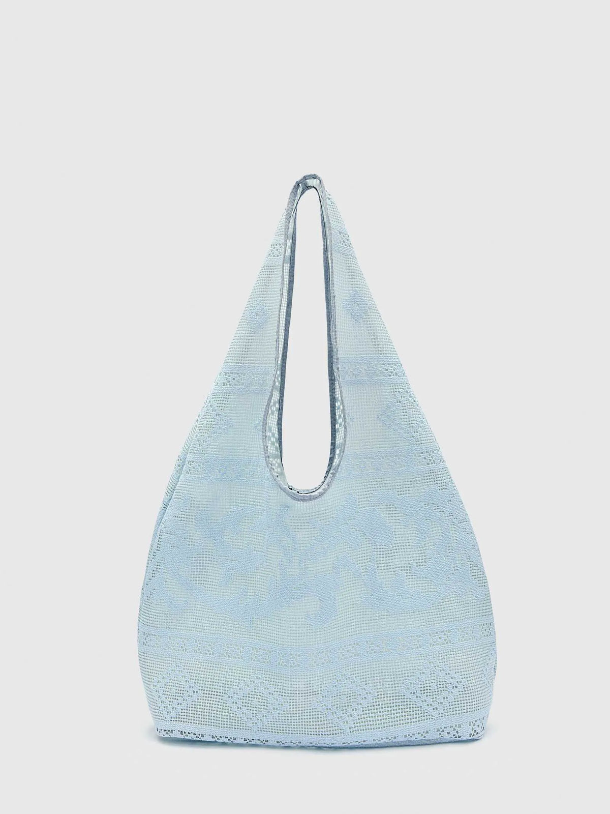 Mist Blue Floral Lace