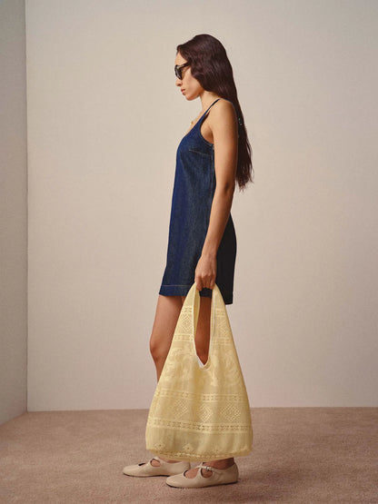 Lemon Custard Floral Lace