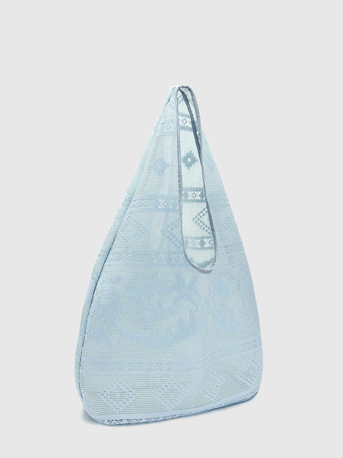 Mist Blue Floral Lace