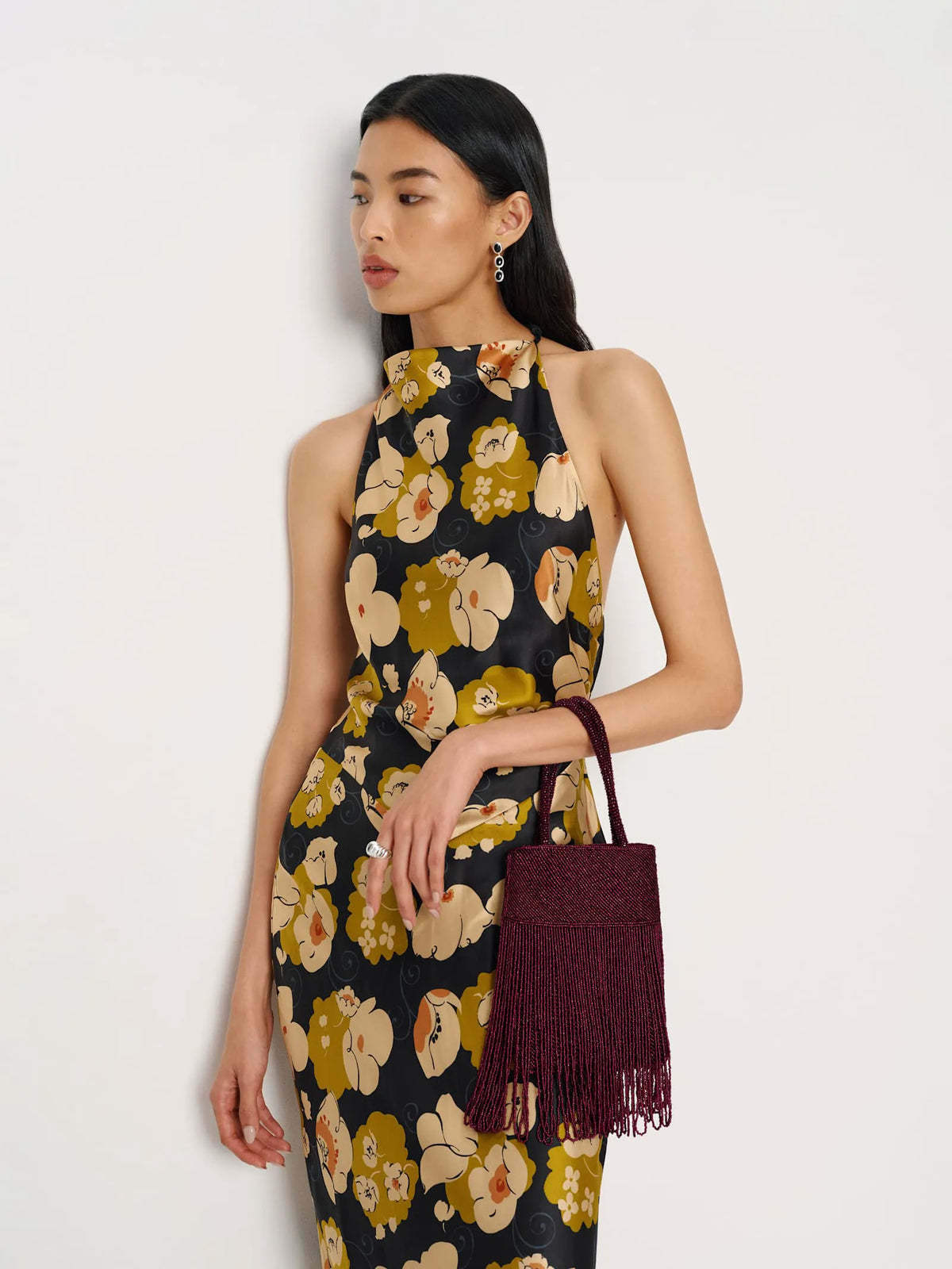 Burgundy Beaded