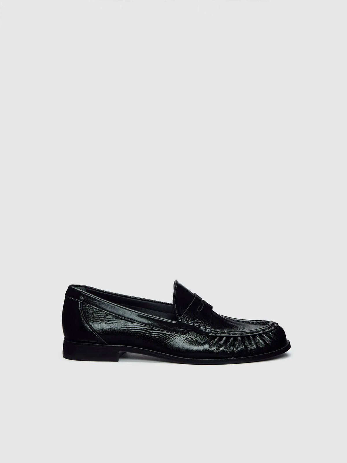 Black Crinkle Patent