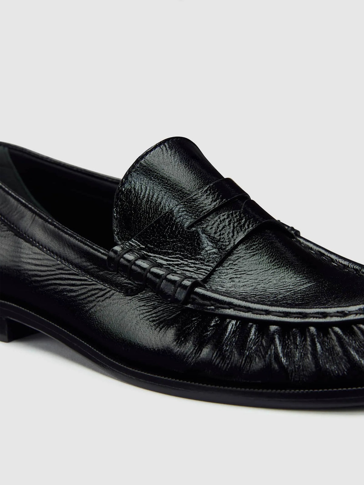 Black Crinkle Patent