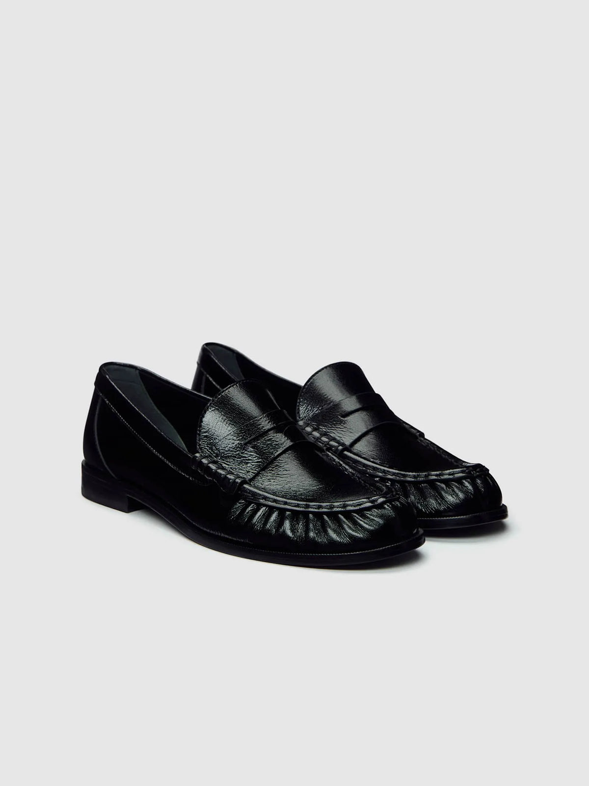 Black Crinkle Patent