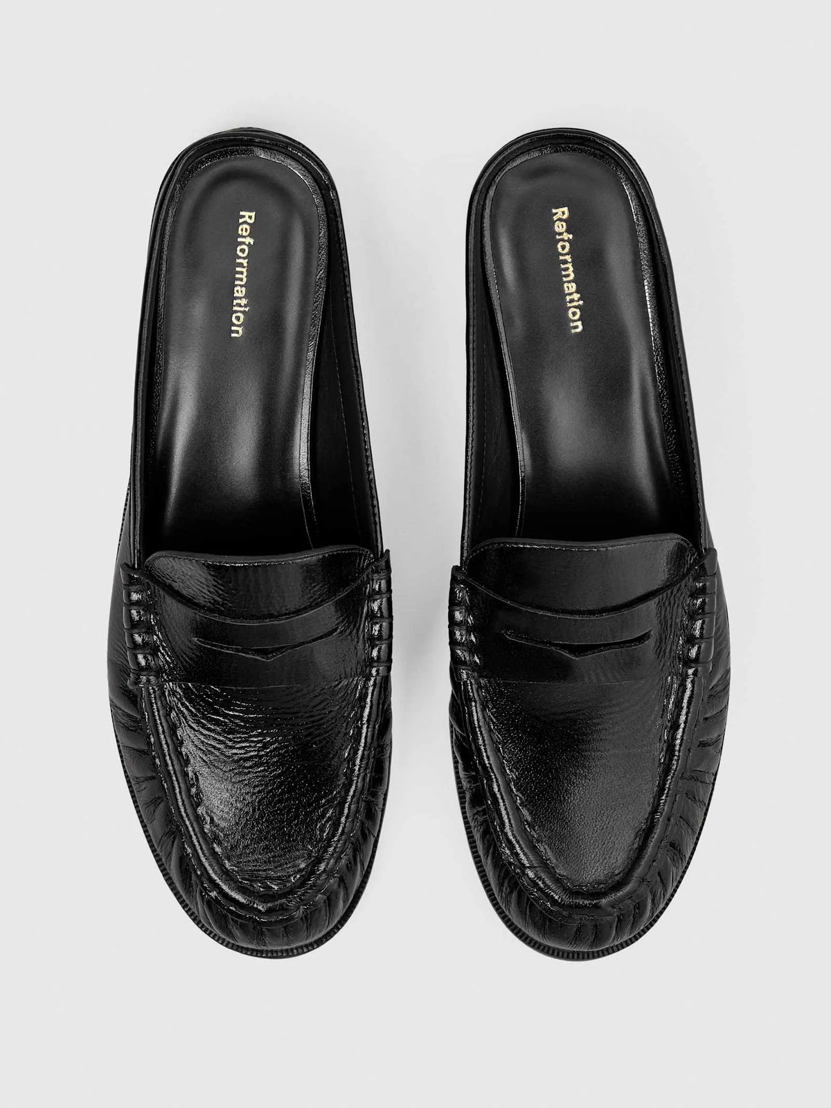 Black Crinkle Patent
