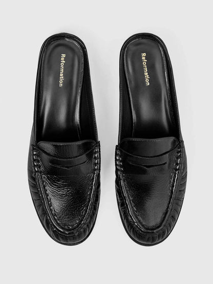Black Crinkle Patent