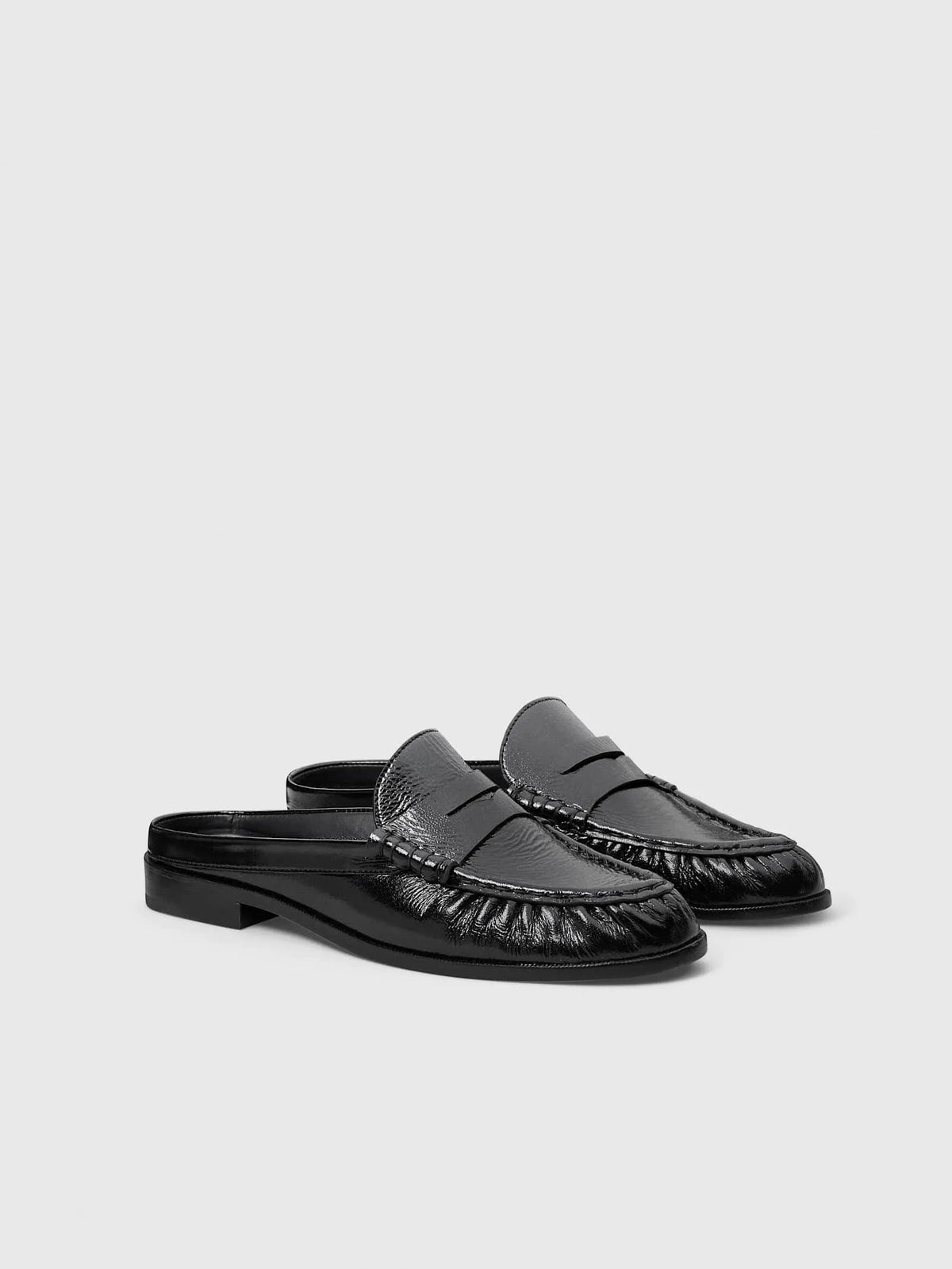 Black Crinkle Patent