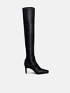 Black Stretch Leather