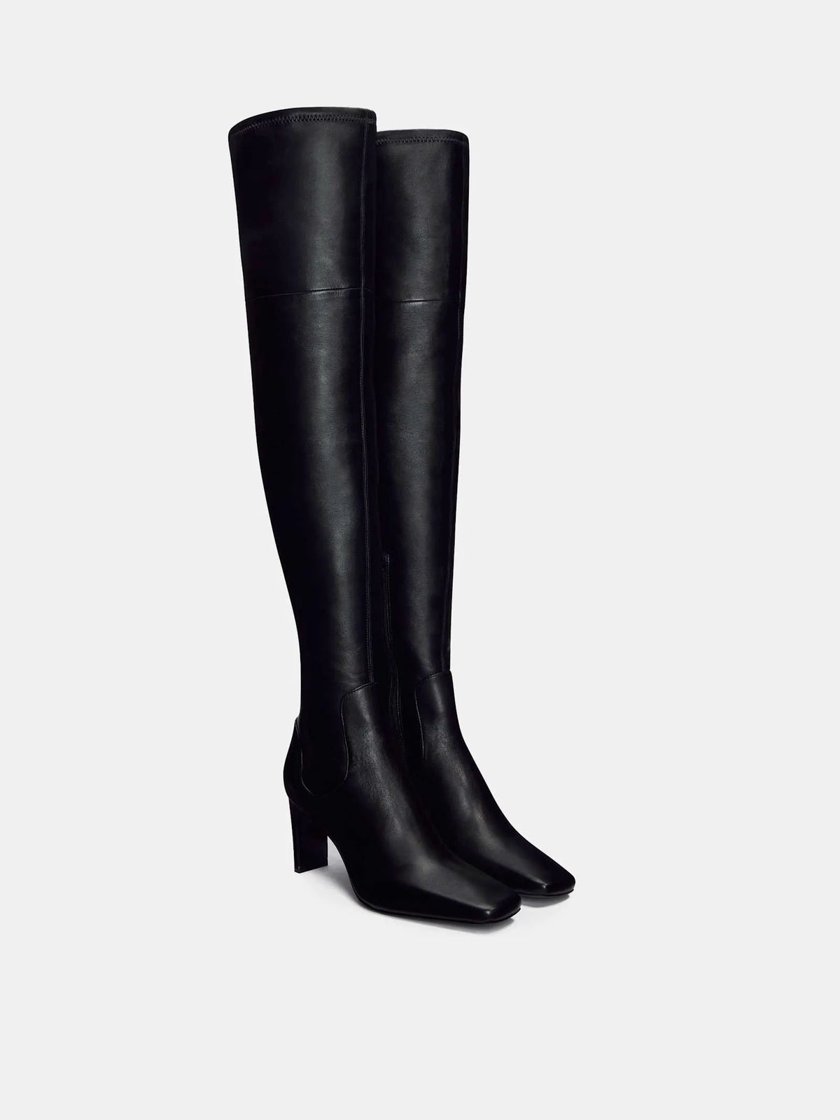 Black Stretch Leather