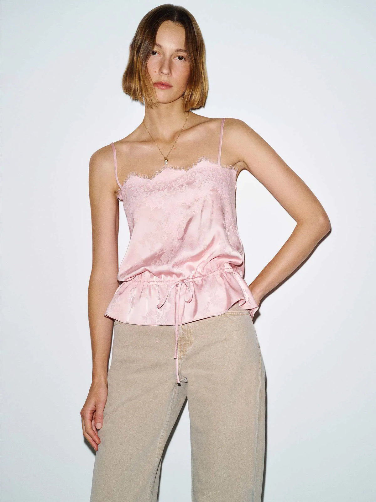 Baby Pink Jacquard