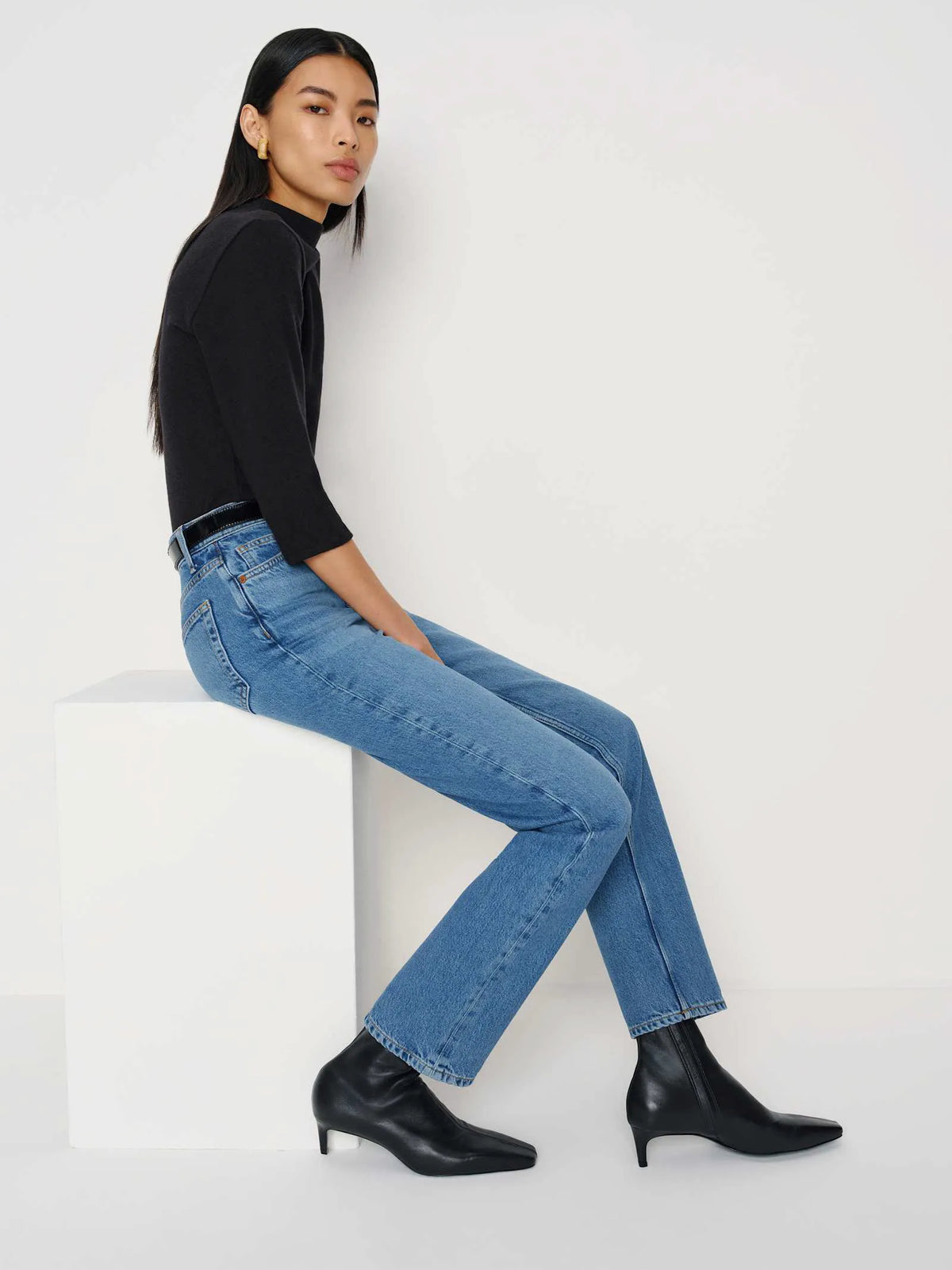 Black Stretch Leather