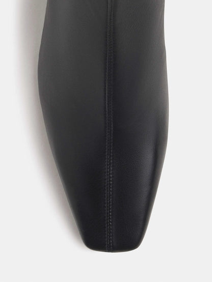 Black Stretch Leather