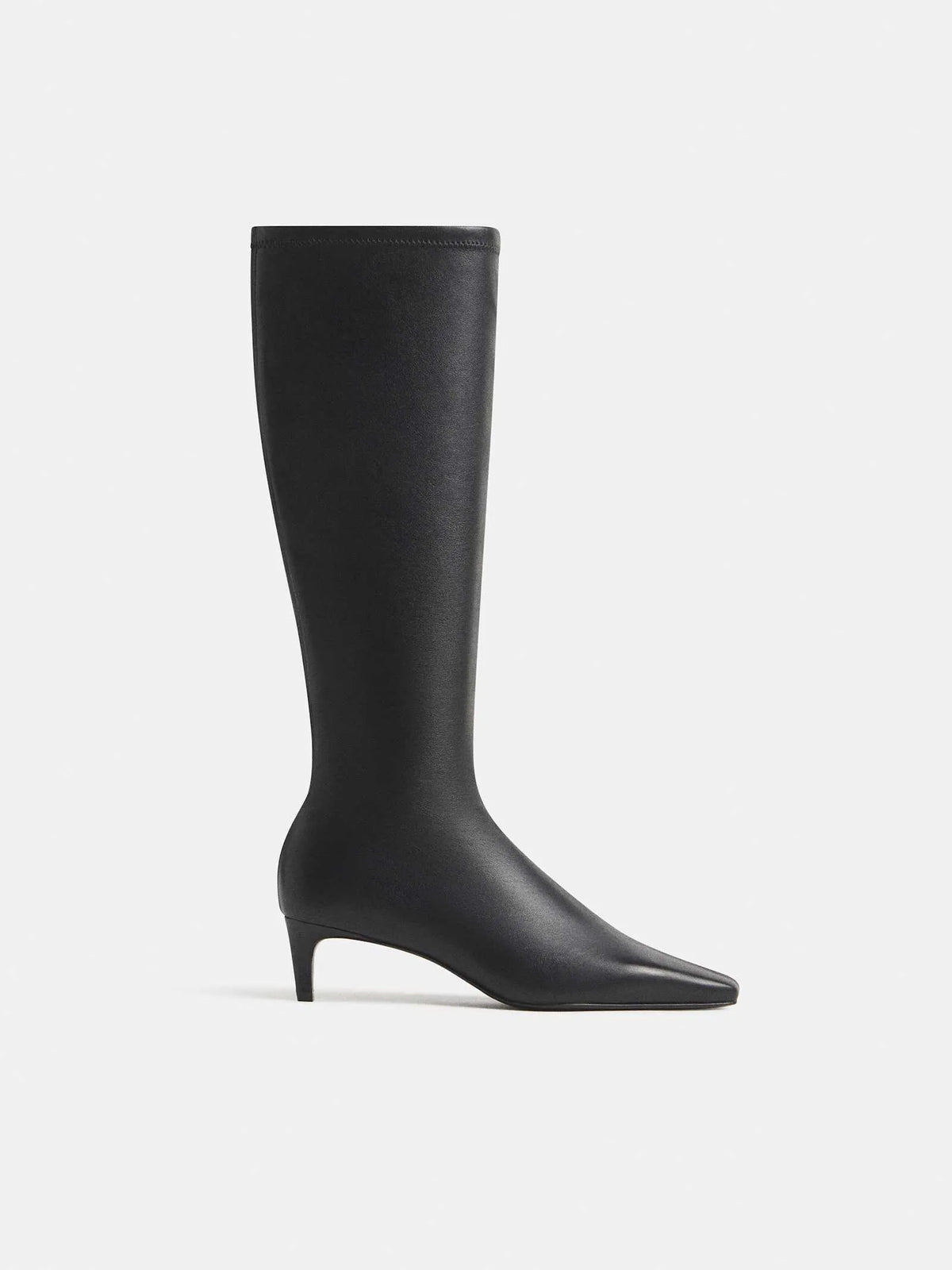 Black Stretch Leather