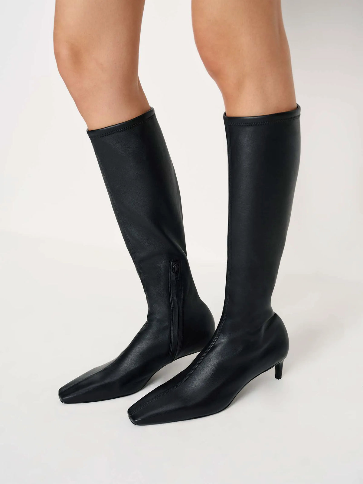 Black Stretch Leather