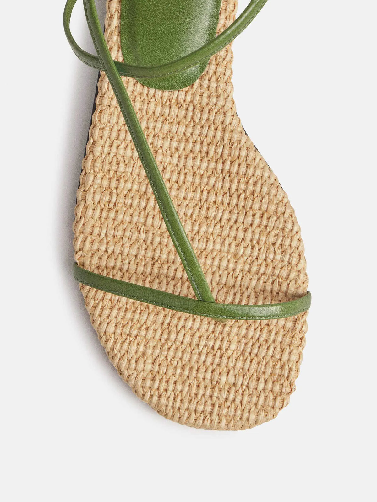 Natural Raffia Jade Leather