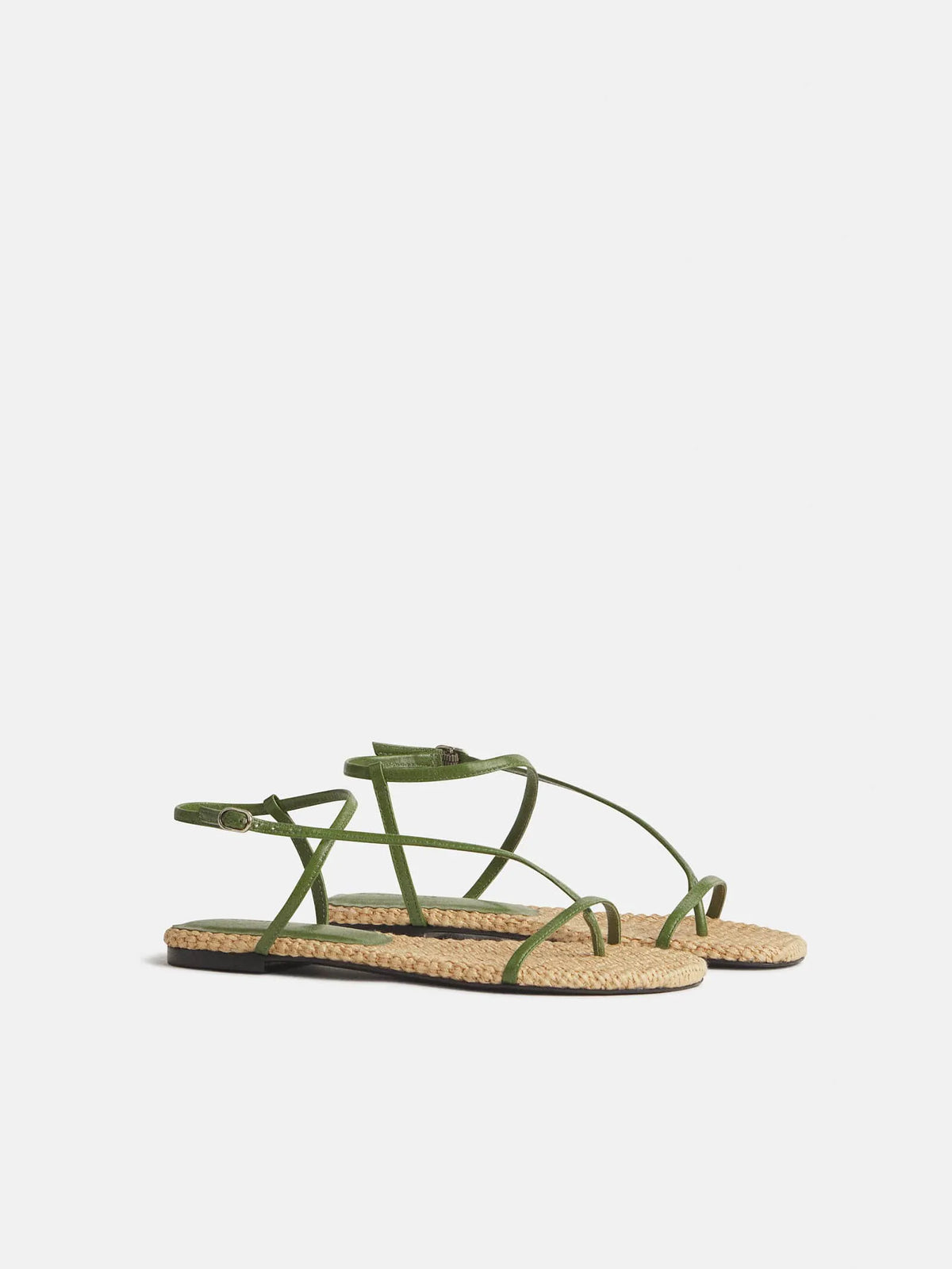 Natural Raffia Jade Leather