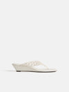 White Cotton Leather