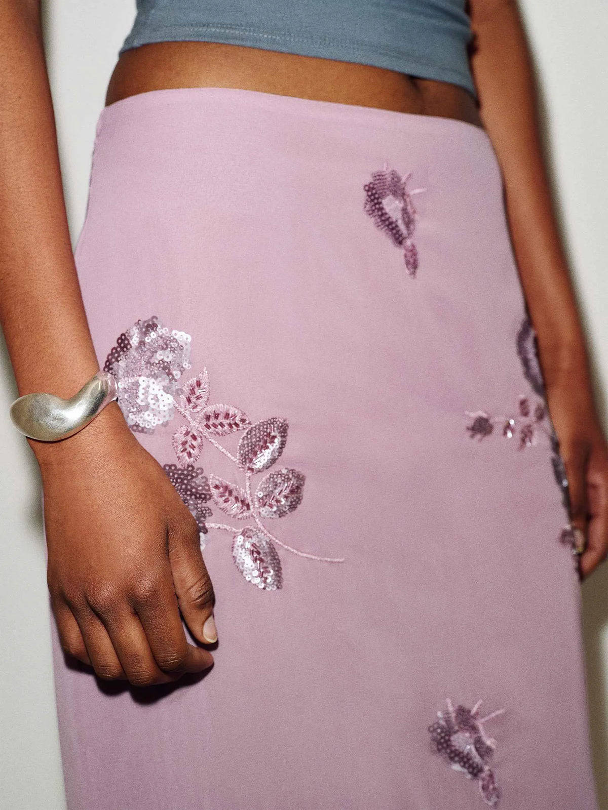 Purple Embellished