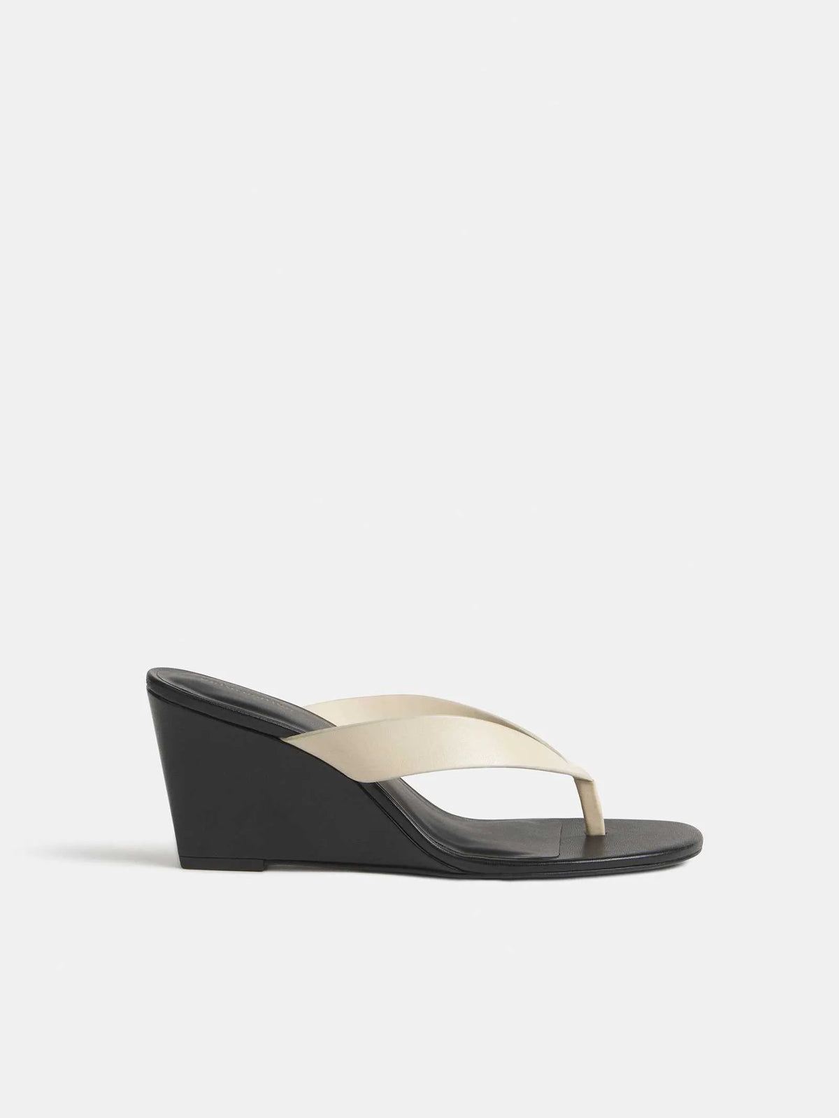 Almond Black Leather