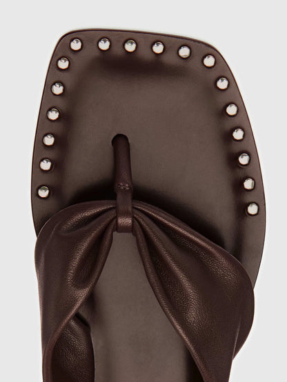 Espresso Leather Studs