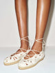 White Embroidered Linen