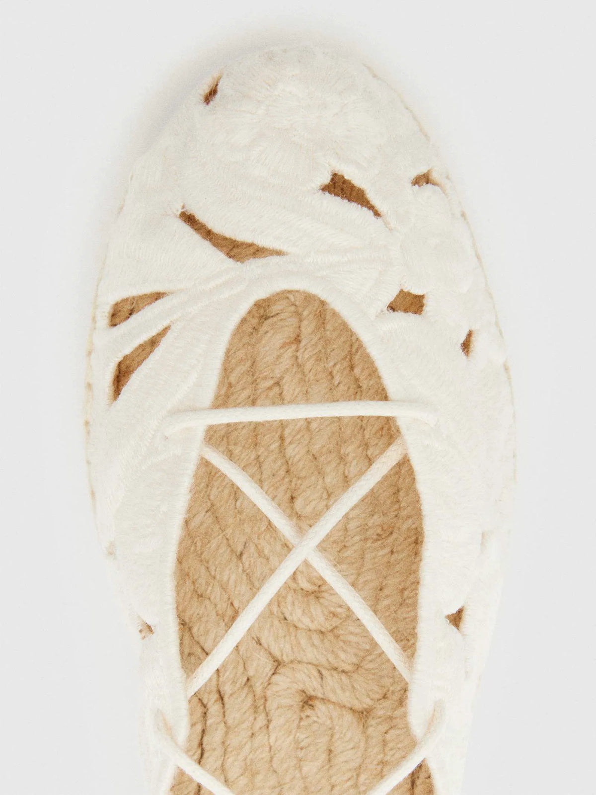 White Embroidered Linen